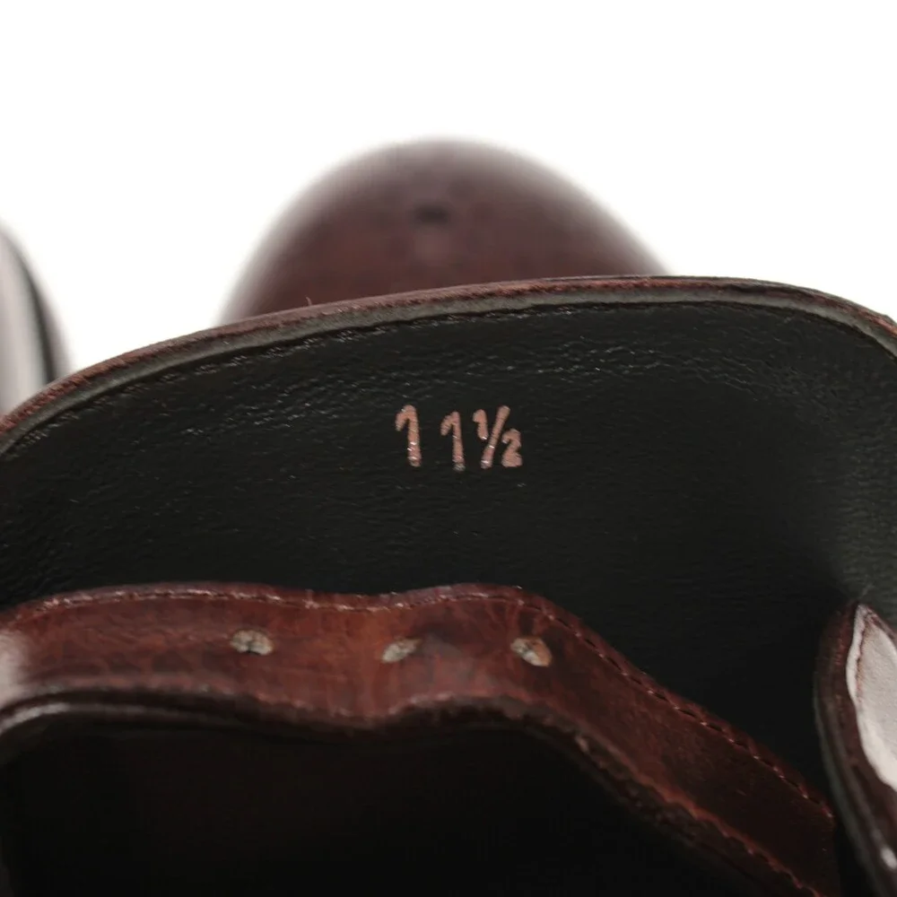 Pastori NWB Single Monk Strap Dress Shoes Size 11.5 US in Brown Leather